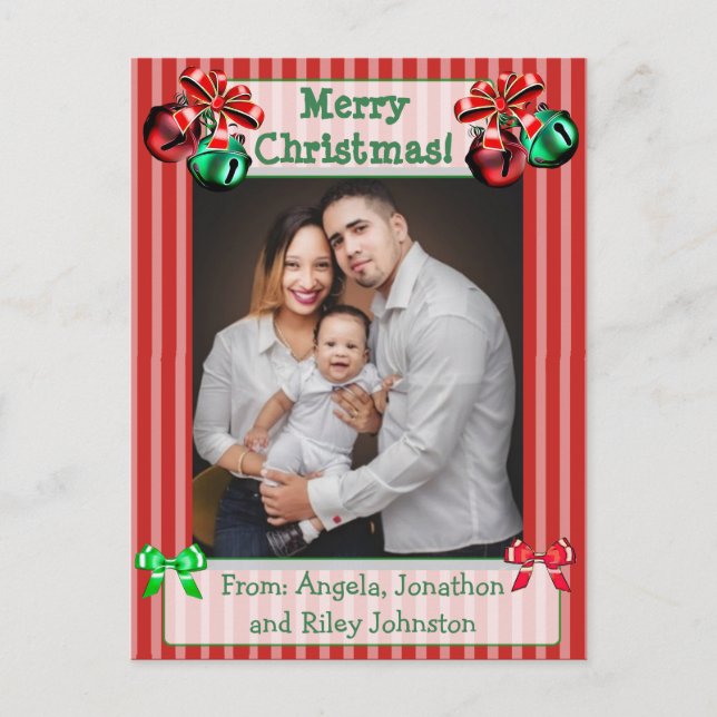 Festiva Postal fotográfica de la familia de los Navidades  (Anverso)