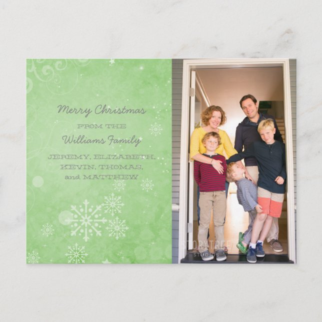 Festiva Postal fotográfica de natación de natación verde S (Anverso)