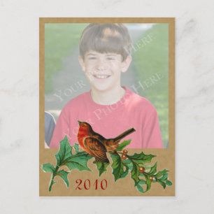 Festiva Postal fotográfica de Navidades Holly