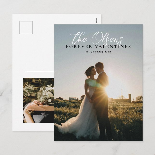 Festiva Postal fotográfica Día de San Valentín "Forever Va (Anverso / Reverso)