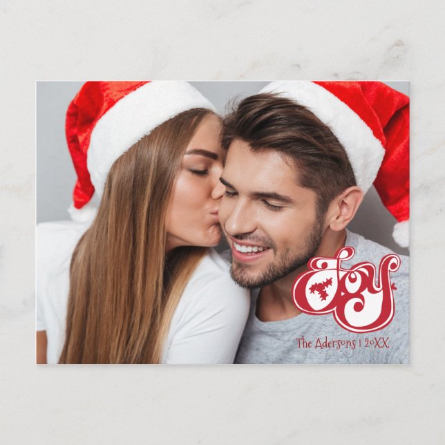 Festiva Postal fotográfica navideña de Navidades de alegrí (Anverso)