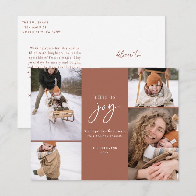 Festiva Postal fotográfica navideña esto es una alegría (Anverso / Reverso)