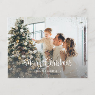 Festiva Postal fotográfica Snow Merry Christmas 2