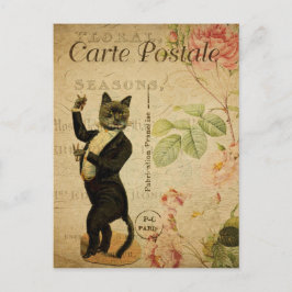 Festiva Postal francesa para gatos de Tuxedo