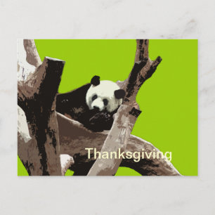 Festiva Postal gigante de Acción de Gracias panda