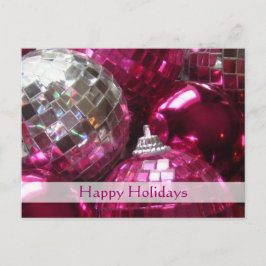 Festiva Postal 'Happy Holidays' en Baudibles rosados
