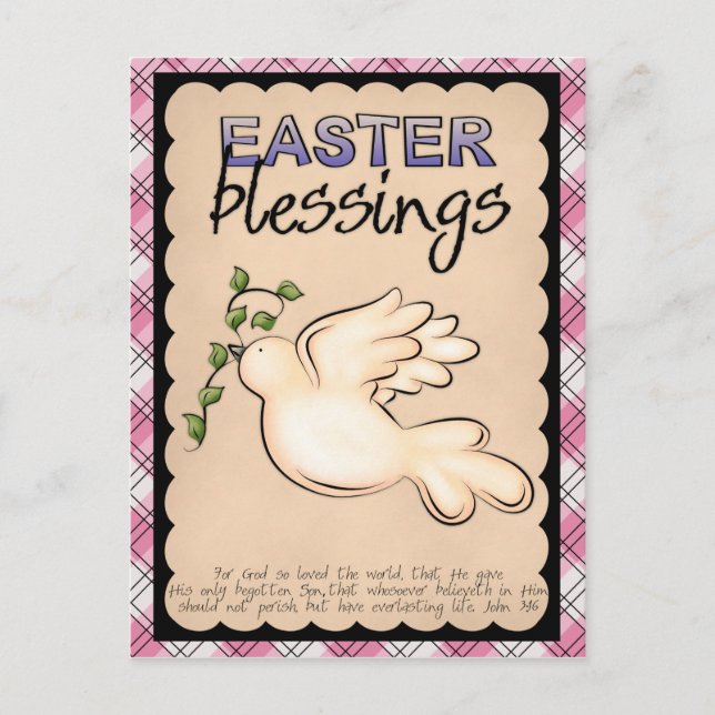 Festiva Postal hermosa de Pascua (Anverso)