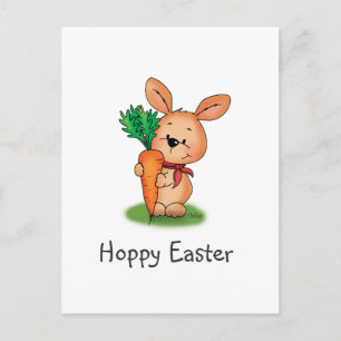 Festiva Postal linda Pascua feliz de Pascua del conejito