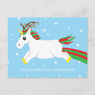 Festiva Postal mágica del día de fiesta del unicornio del