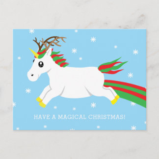 Festiva Postal mágica del día de fiesta del unicornio del