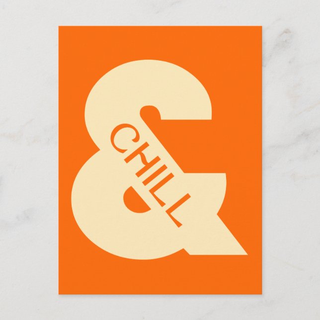 Festiva Postal Minimalista de Ampersand Chill (Anverso)