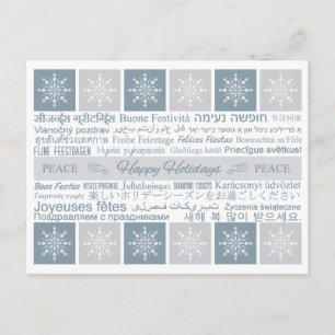 Festiva Postal multilingüe "Happy Holidays"