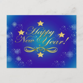 Festiva Postal navideña feliz de año nuevo