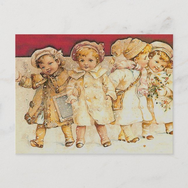 Festiva Postal navideña vintage (Anverso)