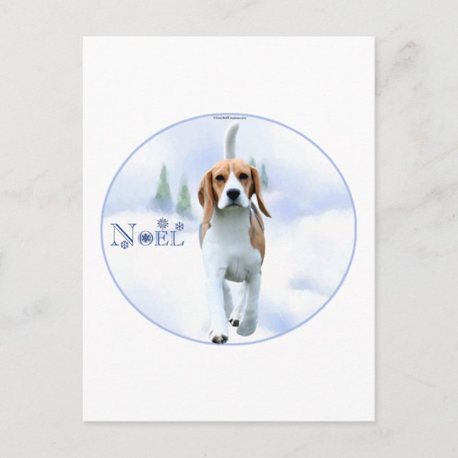 Festiva Postal Noel Beagle (Anverso)
