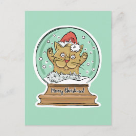 Festiva Postal para gato de Navidades divertidos
