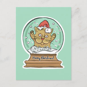 Festiva Postal para gato de Navidades divertidos
