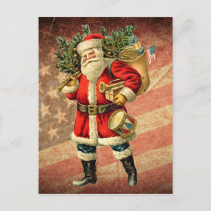 Festiva Postal Patriótica Santa / Vintage