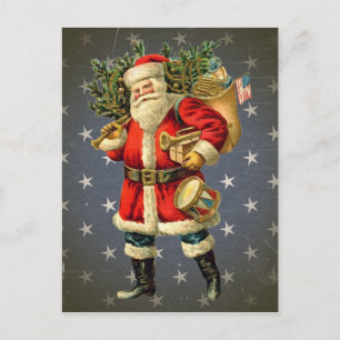 Festiva Postal Patriótica Santa / Vintage