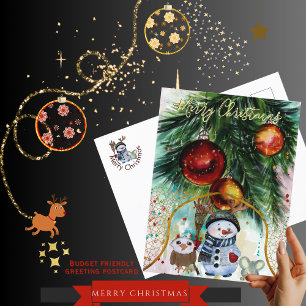 Festiva Postal presupuestaria del capataz de Snowman y los