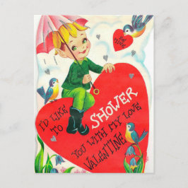Festiva Postal retro vintage Valentine Holiday Shower