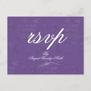 Festiva Postal RSVP de Boda editable de toile y caligrafía
