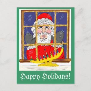 Festiva Postal Santa Peeking