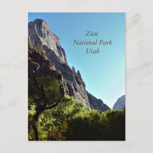 Festiva Postal Utah del Parque Nacional de Zion (Anverso)
