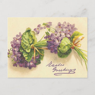 Festiva Postal violeta de Pascua