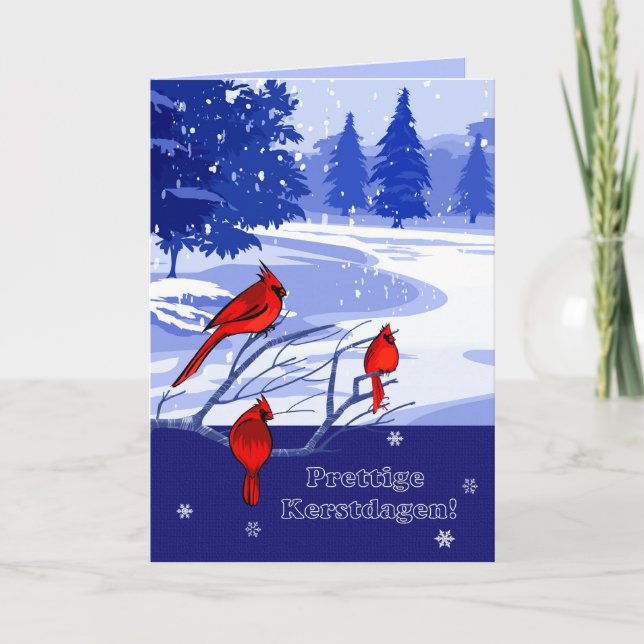 Festiva Prettige Kerstdagen. Tarjeta de navidades en holan (Anverso)