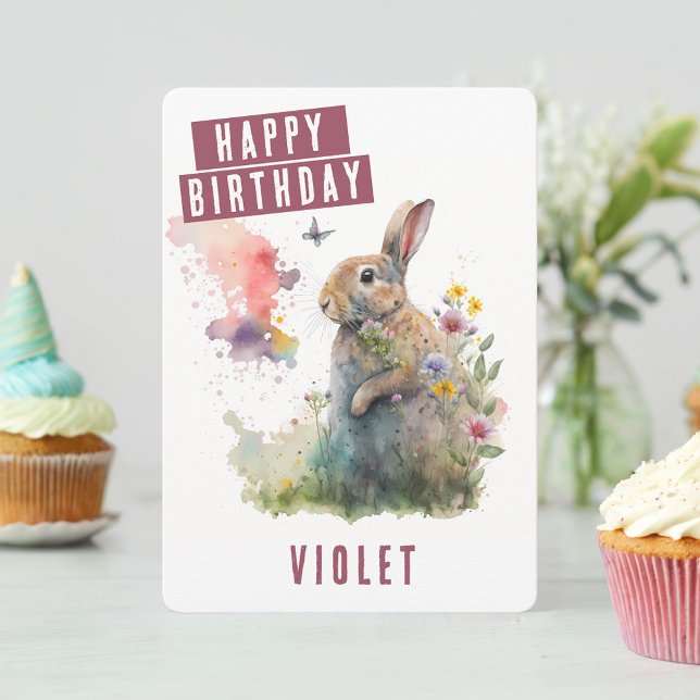 Festiva Primavera vibratoria Conejo Tarjeta de Cumpleaños (Subido por el creador)