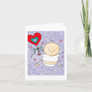 Festiva Primer El día de San Valentín de nieto - Tarjeta d