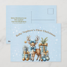 Festiva Primera postal navideña de un sobrino bebé