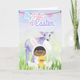 Festiva Primera tarjeta de felicitación de Pascua para el