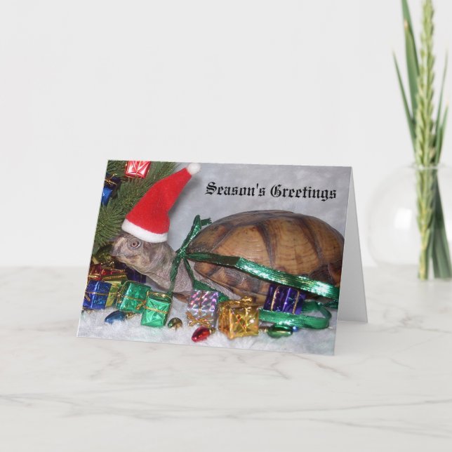 Festiva Primera tarjeta de felicitación de vacaciones de K (Anverso)