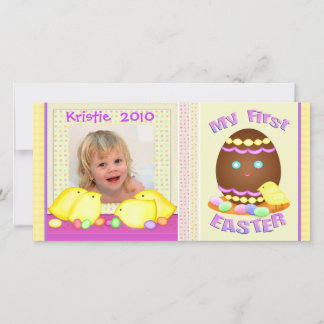 Festiva Primera tarjeta de fotos personalizada de Pascua p
