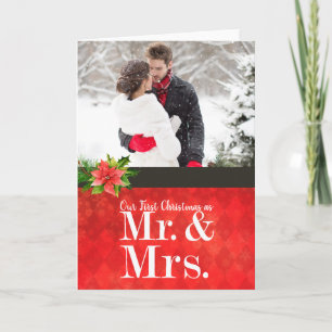 Festiva Primera tarjeta de Navidades de fotografía navideñ