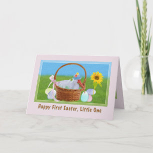 Festiva Primera tarjeta de Pascua para el bebé