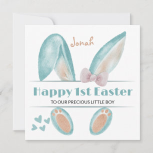 Festiva Primera tarjeta de Pascua personalizada, primer co