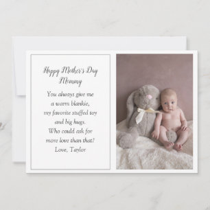 Festiva Primera tarjeta fotográfica del día de la madre de