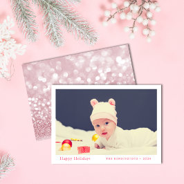 Festiva Primera tarjeta navideña personalizada para bebé