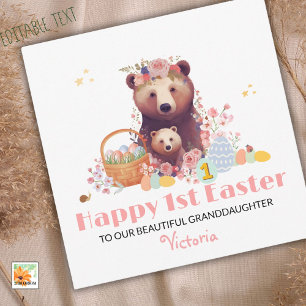 Festiva Primera tarjeta personalizada de Pascua, primer os