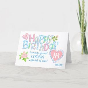 Festiva Primo 18º Rosas de cumpleaños Tarjeta de arte de W