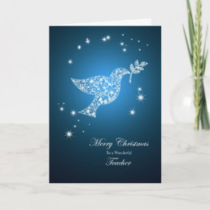 Festiva Profesor, tarjeta de Navidades de la paloma de la