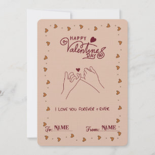 Festiva Promesa Rosa Amor Eterno Tarjeta de San Valentín