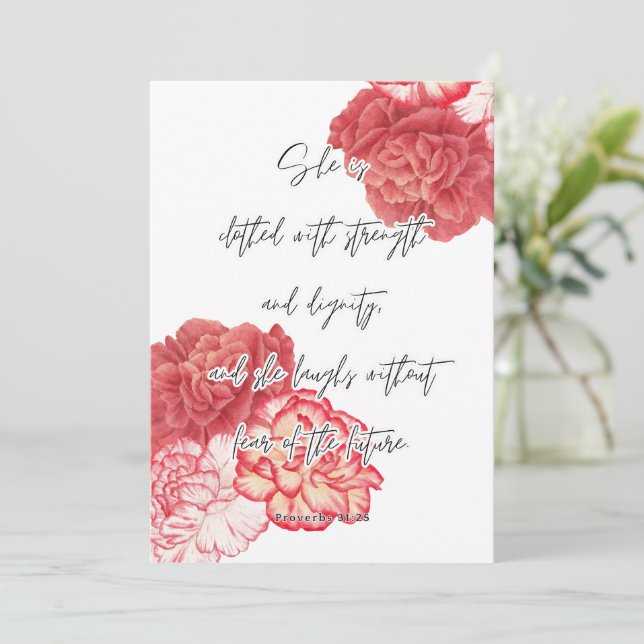 Festiva Proverbios, tarjeta religiosa, tarjeta de empodera (Anverso de pie)