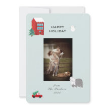Pueblo Navideño Tarjeta de vacaciones 1 foto