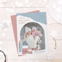 Pueblo Snowy | Tarjeta de vacaciones fotográficas