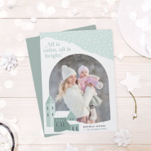 Pueblo Snowy | Tarjeta de vacaciones fotográficas