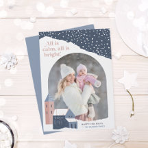 Pueblo Snowy | Tarjeta de vacaciones fotográficas